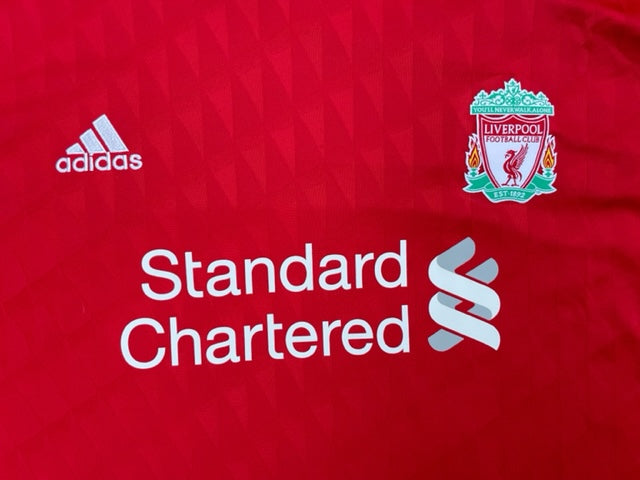 Sponsor on Liverpool Home shirt